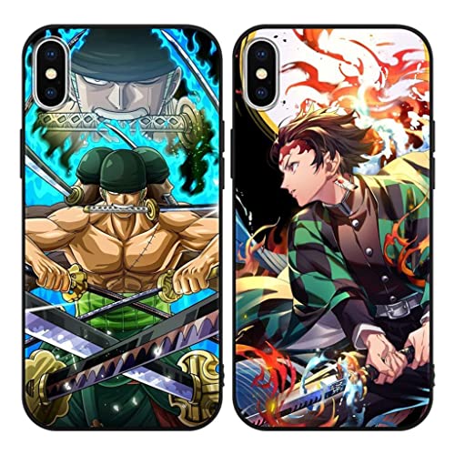 2 Stück Handyhülle für Apple iPhone X/XS Hülle 5.8 Zoll Anime Jungs Kimetsu No Yaiba Hülle und Manga Zoro Hülle Matte Stoßfest TPU Silikon Schutzhülle für iPhone XS 2 Stück Handyhülle für Apple iPhone X/XS Hülle 5.8 Zoll Anime Jungs Kimetsu No Yaiba Hülle und Manga Zoro Hülle Matte Stoßfest TPU Silikon Schutzhülle für iPhone XS von Eouine