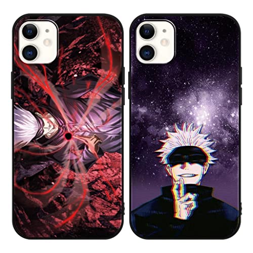 Eouine 2 Stück Handyhülle für Apple iPhone 11 Hülle 6.1'' Anime Jungs Hülle Gojo Satoru Itadori Yuji mit Manga Muster Matt Schwarz Schutzhülle Stoßfest TPU Silikon Case für iPhone11, 3 Eouine 2 Stück Handyhülle für Apple iPhone 11 Hülle 6.1'' Anime Jungs Hülle Gojo Satoru Itadori Yuji mit Manga Muster Matt Schwarz Schutzhülle Stoßfest TPU Silikon Case für iPhone11, 3 von Eouine