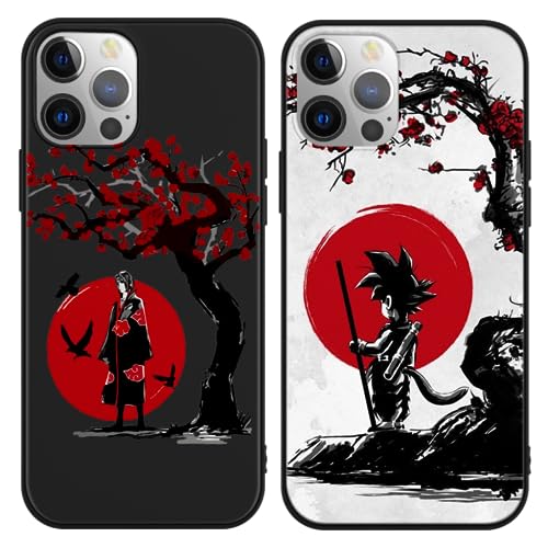 Eouine 2 Stück Handyhülle für Xiaomi Redmi Note 13 5G Hülle 6.67 Zoll Anime Cartoon Hülle Manga Cartoon Akatsuki Kakashi Schutzhülle Matte Stoßfest TPU Silikon Case für Xiaomi Redmi Note 13 5G von Eouine