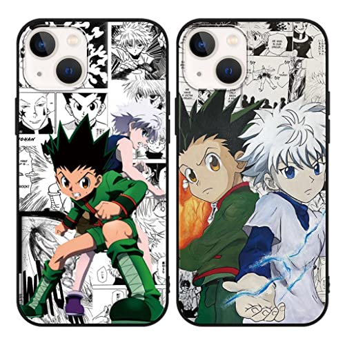 Eouine 2 Stück Handyhülle für iPhone 13/iPhone 14 Hülle 6.1 Zoll mit Anime Jungs Hunter × Hunter Hülle Killua Zoldyck Hisoka Schutzhülle mit Cartoon Motiv Case Matt TPU Silikon für iPhone13/14 Eouine 2 Stück Handyhülle für iPhone 13/iPhone 14 Hülle 6.1 Zoll mit Anime Jungs Hunter × Hunter Hülle Killua Zoldyck Hisoka Schutzhülle mit Cartoon Motiv Case Matt TPU Silikon für iPhone13/14 von Eouine