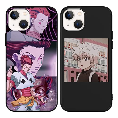 Eouine 2 Stück Handyhülle für iPhone 13/iPhone 14 Hülle 6.1 Zoll mit Anime Jungs Hunter × Hunter Hülle Killua Zoldyck Hisoka Schutzhülle mit Cartoon Motiv Case Matt TPU Silikon für iPhone13/14 Eouine 2 Stück Handyhülle für iPhone 13/iPhone 14 Hülle 6.1 Zoll mit Anime Jungs Hunter × Hunter Hülle Killua Zoldyck Hisoka Schutzhülle mit Cartoon Motiv Case Matt TPU Silikon für iPhone13/14 von Eouine