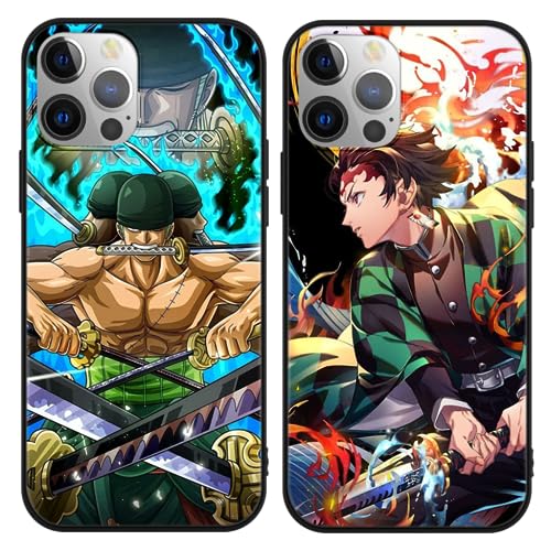 Eouine 2 Stück Handyhülle für iPhone 15 PRO MAX Hülle 6.7 Zoll Anime Kimetsu No Yaiba Hülle und Manga Monkey D Zoro Hülle Matte TPU Silikon Schutzhülle für iPhone 15 PRO MAX Eouine 2 Stück Handyhülle für iPhone 15 PRO MAX Hülle 6.7 Zoll Anime Kimetsu No Yaiba Hülle und Manga Monkey D Zoro Hülle Matte TPU Silikon Schutzhülle für iPhone 15 PRO MAX von Eouine