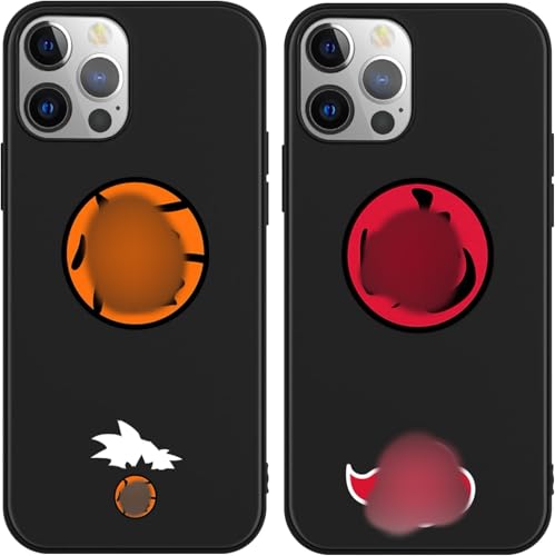 Eouine 2 Stück Handyhülle für iPhone 16 Hülle 6.1 Zoll Anime Cartoon Hülle Manga Cartoon Kakashi Akatsuki Motiv Schutzhülle Cover Matte Stoßfest TPU Silikon Case für iPhone 16 von Eouine