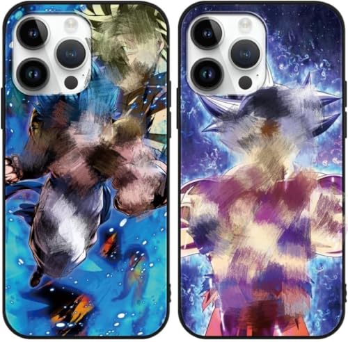 Eouine 2 Stück Handyhülle für iPhone 16 pro Hülle 6.3'' Mit Junge Anime Cover 3D Cool Cartoon Motiv Design Handyhülle Weich Stoßfest TPU Schwarz Silikon Eouine 2 Stück Handyhülle für iPhone 16 pro Hülle 6.3'' Mit Junge Anime Cover 3D Cool Cartoon Motiv Design Handyhülle Weich Stoßfest TPU Schwarz Silikon von Eouine