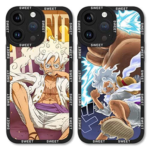 Handyhülle 2 Stück für Apple iPhone 14 Pro Max Hülle 6.7'' Anime Jungs Gear 5 Nika Monkey D Schutzhülle Manga Muster Case All Inklusiv Linsen Design TPU Silikon Cover für iPhone 14 Pro Max Handyhülle 2 Stück für Apple iPhone 14 Pro Max Hülle 6.7'' Anime Jungs Gear 5 Nika Monkey D Schutzhülle Manga Muster Case All Inklusiv Linsen Design TPU Silikon Cover für iPhone 14 Pro Max von Eouine
