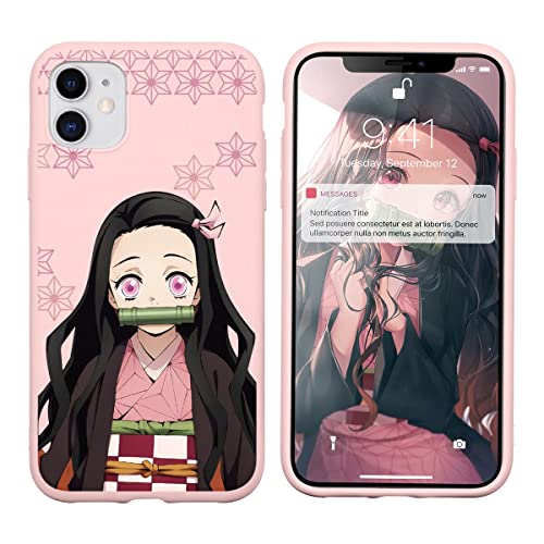 Nezuko Schutzhülle für Apple iPhone 11 6,1 Zoll, stoßfest, weich, TPU, Silikon, Schutzhülle, Anime, Tanjirou Nezuko von Eouine