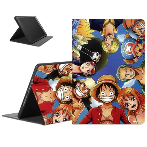 Tablet Hülle Anime Jungs Zoro Luffy Gear 5 Nika Muster für Apple iPad 10.2'' 2020/8th Gen/7/9th Gen/ (7/9th Generation) CaseStandfunktion PU Leder Flip TPU Ultra Dünn Verstellbar Ständer Tablet Folio von Eouine