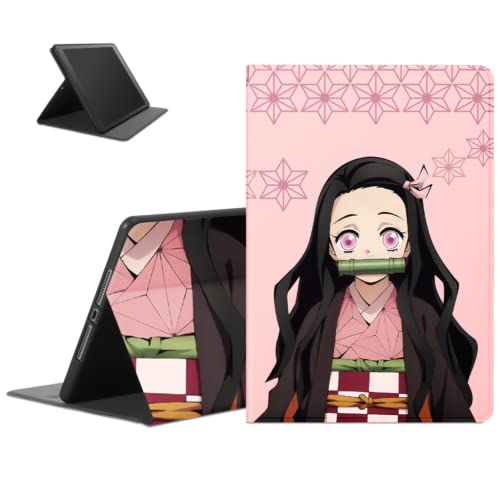 Tablet Hülle für Samsung Galaxy Tab A8 10.5 Zoll (2021) X200/X205 Demon Slayer Nezuko Muster, Slim Halten Sie vorne Cover PU Leder Flip TPU Stoßfest Multi-Winkel Verstellbar Ständer Tablet Folio von Eouine