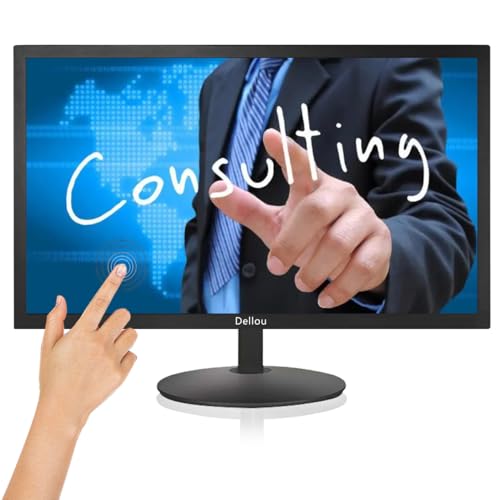 24 Zoll Touch Screen Monitoring Überwachung CCTV Sicherheitskamera Monitor LCD Display Bildschirm Multifunktionale Schnittstelle HDMI, AV, BNC, VGA, USB, PC Input Computer Monitor 1920x1080 Full HD von Eoulyee