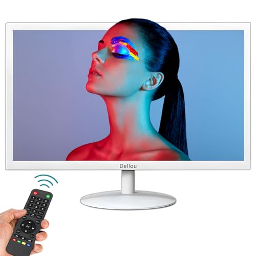 Eoulyee 22 Zoll Weißer Überwachungsmonitor CCTV Sicherheitskamera Monitor LCD Display Bildschirm Multifunktionale HDMI, AV, BNC, VGA, USB, PC Schnittstelle Computer Monitor 1920x1080 Full HD von Eoulyee