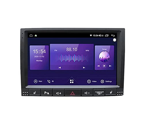 Doppel Din Radio Android Autoradio Carplay Bluetooth Für VW Touareg GP 2002-2010 Unterstützt WiFi USB+Spiegel Link + Rückfahrkamera+ Intelligente Sprachsteuerung Gilt (Color : M400S WiFi+4G 4G+64G) von Eouyt