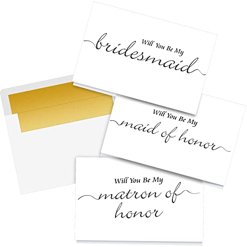 10 Stück Brautjungfern-Antragskarten-Set, 10x14 cm, 8 Brautjungfernkarten, 1 Trauzeug-Karte und 1 Matron of Honor-Karte von Epakh