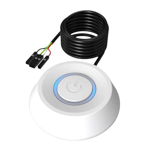 Epdpekc Computer-Desktop-Switch, 1,8 M, PC-Motherboard, Externer Start-Power-LED-Lichtknopf, Verlängerungskabel, Runder Startschalter B Epdpekc Computer-Desktop-Switch, 1,8 M, PC-Motherboard, Externer Start-Power-LED-Lichtknopf, Verlängerungskabel, Runder Startschalter B von Epdpekc