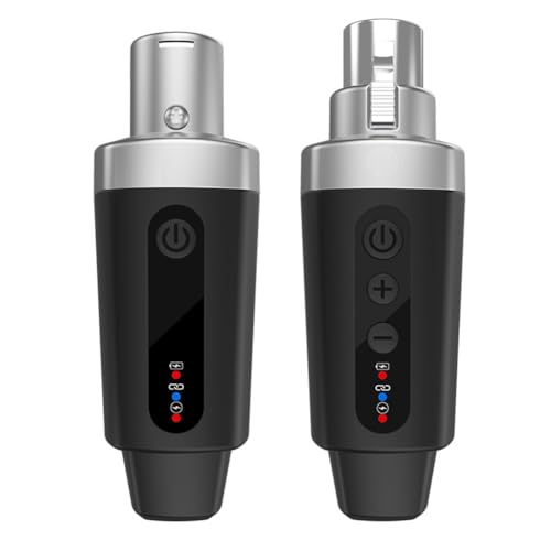 Epdpekc Neues XLR-Adaptersystem, Kabelloser Mikrofon-Sender/Empfänger für Dynamisches Mikrofon, Gitarre, Audio-Mixer, PA-System von Epdpekc