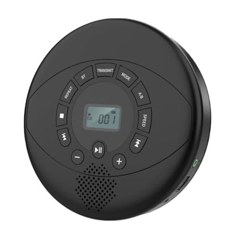 Epdpekc Tragbarer CD-Player, Bluetooth-CD-, Integrierter Lautsprecher, Wiederaufladbarer CD-Player mit USB/AUX/KopfhöReranschluss von Epdpekc