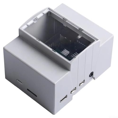 ABS-Gehäuse für Raspberry Pi-Modelle mit DIN-Schienen-Kompatibilität, mit Schiebeverriegelung und einfachem Zugang Design (Pi3B + Lüfter + Kühlung) von EpheyFIF