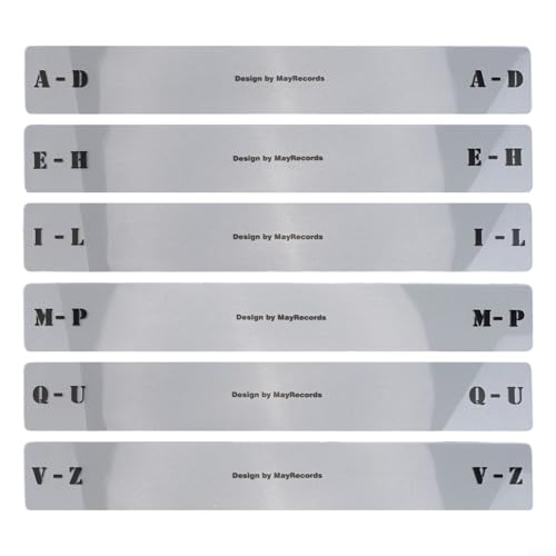 CD- und LP-Klassifizierung leicht gemacht mit 6 Alphabet-Index-Trennkarten (horizontale LP-Karten) von EpheyFIF