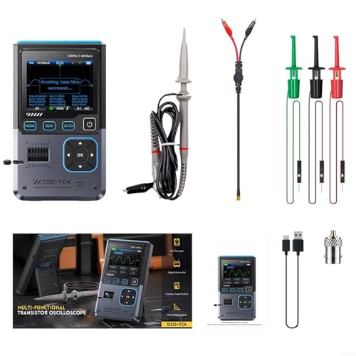 EpheyFIF DSO-TC4 3-in-1 Digitales Oszilloskop, 48 MSa/s 10 MHz Bandbreite, Transistor-Tester, Signalgenerator, mit 7,1 cm TFT-Bildschirm, wiederaufladbarer Akku, für elektronische Komponententests EpheyFIF DSO-TC4 3-in-1 Digitales Oszilloskop, 48 MSa/s 10 MHz Bandbreite, Transistor-Tester, Signalgenerator, mit 7,1 cm TFT-Bildschirm, wiederaufladbarer Akku, für elektronische Komponententests von EpheyFIF
