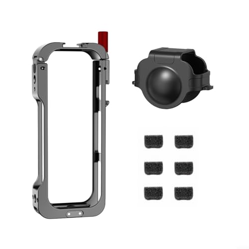 EpheyFIF Käfig aus Aluminiumlegierung für Insta360 X5 Action-Kamera, mit Kaltschuh-Halterung, 1/4-Zoll-Schraubenhalterungen, Basisschnittstelle und erweiterbarem horizontalem Zubehör, leichte EpheyFIF Käfig aus Aluminiumlegierung für Insta360 X5 Action-Kamera, mit Kaltschuh-Halterung, 1/4-Zoll-Schraubenhalterungen, Basisschnittstelle und erweiterbarem horizontalem Zubehör, leichte von EpheyFIF