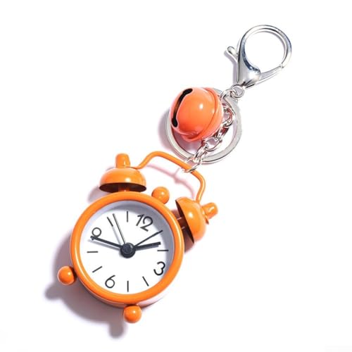 Leichter und Mini-Wecker-Schlüsselanhänger zur täglichen Befestigung an Ihren Taschen oder Schlüsseln (orange) von EpheyFIF