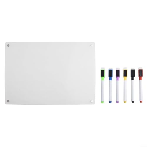Magnetischer Kühlschrankplaner, Acryltafel, Wochenkalender, 6 Stifte, Whiteboard, Alternative starke Magnete (A4) von EpheyFIF