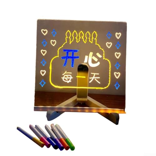 Tragbares leuchtendes Tafel-Set für Kinder, löschbare Acryl-Schreibtafel mit Ständer und Markern (1) von EpheyFIF