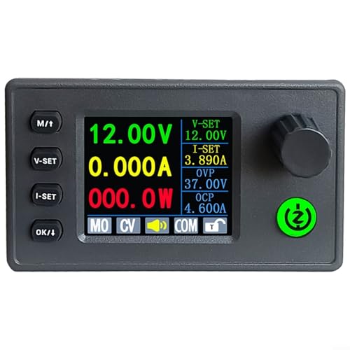 ZK-SK40C Programmierbares Buck-Boost-Netzteil, 4,6 cm (1,8 Zoll) Farb-TFT-LCD-Display (6–36 V Eingang/0,5–36 V Ausgang), 11 Speicher-Voreinstellungen, Dual-Gehäuse-Design mit intelligenter Kühlung von EpheyFIF