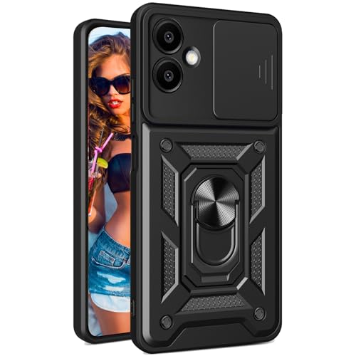 Ephoou Armor für Samsung Galaxy A06 5G Hülle, Militärqualität, stoßfester Schutz mit Schiebe-Kameraabdeckung & 360° Drehbarer Magnetring Samsung A06 5G SJ Schwarz Ephoou Armor für Samsung Galaxy A06 5G Hülle, Militärqualität, stoßfester Schutz mit Schiebe-Kameraabdeckung & 360° Drehbarer Magnetring Samsung A06 5G SJ Schwarz von Ephoou