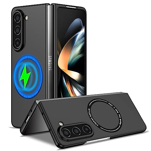 Ephoou Handyhülle für Samsung Galaxy Z Fold 5, kompatibel mit MagSafe, doppellagig, Militärqualität, stoßfest, kratzfest, funktioniert mit kabellosem Ladecase für Samsung Galaxy Z Fold5 CX-Schwarz Ephoou Handyhülle für Samsung Galaxy Z Fold 5, kompatibel mit MagSafe, doppellagig, Militärqualität, stoßfest, kratzfest, funktioniert mit kabellosem Ladecase für Samsung Galaxy Z Fold5 CX-Schwarz von Ephoou