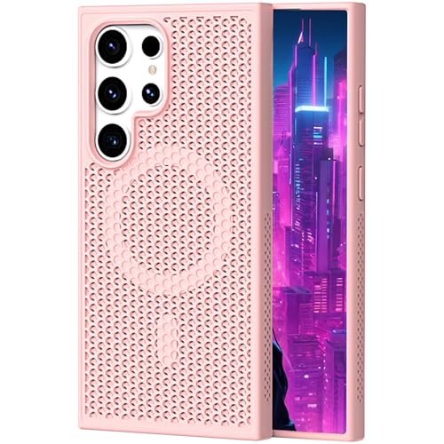 Ephoou Kühlende Schutzhülle für Samsung Galaxy S23 Ultra mit Magnetring, Wärmeableitung, Wabengewebe, stoßfest, harte Polycarbonat-Schutzhülle für Samsung Galaxy S23 Ultra SR-Rosa Ephoou Kühlende Schutzhülle für Samsung Galaxy S23 Ultra mit Magnetring, Wärmeableitung, Wabengewebe, stoßfest, harte Polycarbonat-Schutzhülle für Samsung Galaxy S23 Ultra SR-Rosa von Ephoou