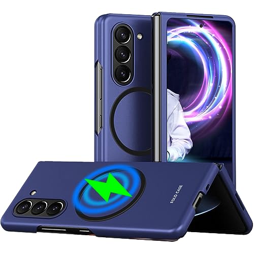 Ephoou Magnetische Hülle für Samsung Galaxy Z Fold 5, [kompatibel mit MagSafe] Dual Layer Military Grade Drop Shockproof Anti-Scratch [Wireless Charging] Handyhülle für Samsung Galaxy Z Fold5 QHMS von Ephoou