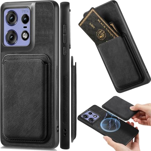 Ephoou Magnetische Slim Fit Schutzhülle für Motorola Edge 50 Pro mit abnehmbarem Kartenschlitz, 2-in-1 magnetische Brieftaschen-Abdeckung für Moto Edge 50 Pro TCK-Retro Schwarz Ephoou Magnetische Slim Fit Schutzhülle für Motorola Edge 50 Pro mit abnehmbarem Kartenschlitz, 2-in-1 magnetische Brieftaschen-Abdeckung für Moto Edge 50 Pro TCK-Retro Schwarz von Ephoou