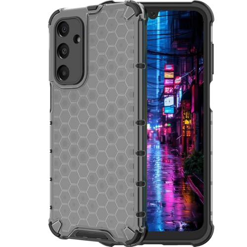 Ephoou Schutzhülle für Samsung Galaxy A16 5G Slim Honeycomb Clear Case, Vergilbungsfrei Anti-Kratzer Stoßfest Cover für Samsung A16 Transparent Schwarz von Ephoou