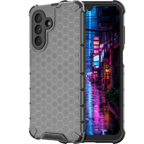 Ephoou Schutzhülle für Samsung Galaxy A26 5G Slim Honeycomb Clear Case, Vergilbungsfrei Anti-Kratzer Stoßfest Cover für Samsung A26 Transparent Schwarz von Ephoou