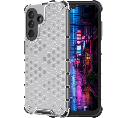Ephoou Schutzhülle für Samsung Galaxy A26 5G Slim Honeycomb Clear Case, Vergilbungsfrei Anti-Kratzer Stoßfest Cover für Samsung A26 Transparent Weiß von Ephoou
