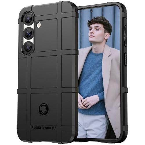 Ephoou Schutzhülle für Samsung Galaxy S25 / Galaxy S24, schlanke, weiche TPU-Hülle, [Rugged Shield-Serie], sturzgetestet, militärische Qualität, stoßfeste Schutzhülle für Samsung Galaxy S25 HD-Schwarz von Ephoou