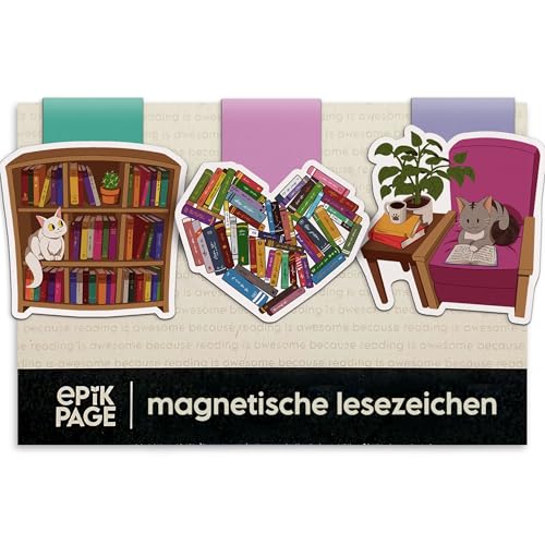 Magnetische Lesezeichen Buchliebhaber – Kleine Geschenke zur Einschulung & für die Schultüte – Tolle Schulanfang Geschenke für Kinder, Schüler, Bücherwurm – Magnetlesezeichen 3er-Set Magnetische Lesezeichen Buchliebhaber – Kleine Geschenke zur Einschulung & für die Schultüte – Tolle Schulanfang Geschenke für Kinder, Schüler, Bücherwurm – Magnetlesezeichen 3er-Set von EpikPage