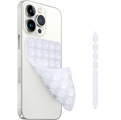 Epivol Silikon-Saugnapf-Handyhülle, doppelseitig, abnehmbare Halterung, Silikon, klebriger Telefonständer für iPhone und Android, freihändige starke Griffhalterung für Selfies und Videos, Weiß Epivol Silikon-Saugnapf-Handyhülle, doppelseitig, abnehmbare Halterung, Silikon, klebriger Telefonständer für iPhone und Android, freihändige starke Griffhalterung für Selfies und Videos, Weiß von Epivol