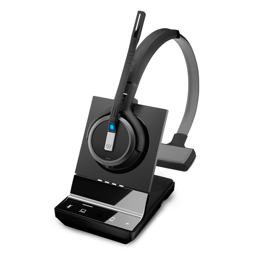 EPOS IMPACT SDW 5033, Einseitiges kabelloses DECT-Headset Noise Cancelling-System mit zwei Mikrofonen, Optimiert für UC und mit Skype for Business-Zer von Epos