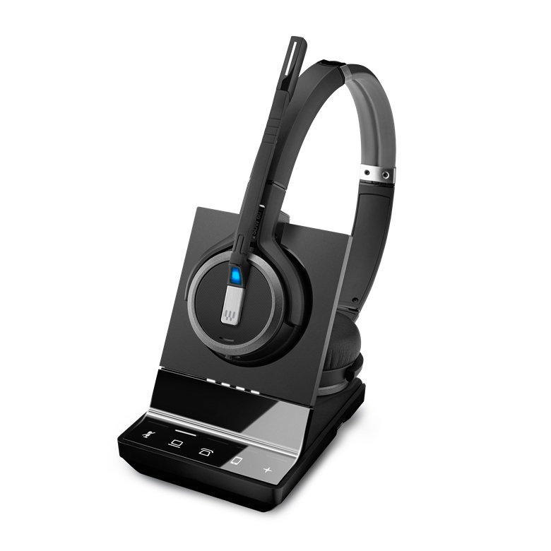 EPOS IMPACT SDW 5065, Beidseitiges kabelloses DECT-Headset Dual-Konnektivität, Noise Cancelling-System, Optimiert für UC und mit Skype for Business-Ze von Epos