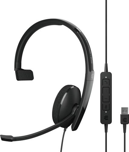 EPOS Telefon On Ear Headset kabelgebunden Mono Schwarz Noise Cancelling Lautstärkeregelung, Mikrofo von Epos