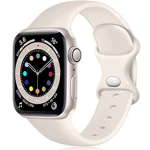 Epova Armband Kompatibel mit Apple Watch Armband 38mm 40mm 41mm, Weiches Silikon Ersatz Armband Kompatibel mit iWatch SE Series 9 8 7 6 5 4 3 2 1, Polarstern von Epova