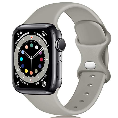 Epova Armband Kompatibel mit Apple Watch Armband 42mm 44mm 45mm 46mm 49mm, Weiches Silikon Ersatz Armband Kompatibel mit Apple Watch Ultra/Ultra 2/ iWatch SE Series 10 9 8 7 6 5 4 3 2 1, Grau Epova Armband Kompatibel mit Apple Watch Armband 42mm 44mm 45mm 46mm 49mm, Weiches Silikon Ersatz Armband Kompatibel mit Apple Watch Ultra/Ultra 2/ iWatch SE Series 10 9 8 7 6 5 4 3 2 1, Grau von Epova
