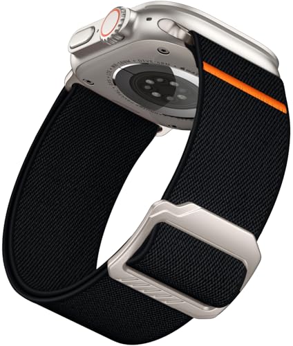 Epova Armband kompatibel mit Apple Watch Ultra/Ultra 2 Armband 49mm 45mm 44mm 42mm 46mm, 28mm Breites Verstellbares Nylon Sport Ersatzarmband für iWatch SE Series 10 9 8 7 6 5 4 3 2 1,Schwarz Epova Armband kompatibel mit Apple Watch Ultra/Ultra 2 Armband 49mm 45mm 44mm 42mm 46mm, 28mm Breites Verstellbares Nylon Sport Ersatzarmband für iWatch SE Series 10 9 8 7 6 5 4 3 2 1,Schwarz von Epova