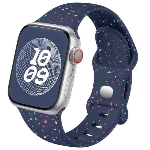 Epova Silikon Armband Kompatibel mit Apple Watch Armband 40mm 41mm 42mm 38mm, Weiches Atmungsaktiv Recyceltes Kunststoff Ersatz Sportarmband für iWatch SE Series 10 9 8 7 6 5 4 3 2 1, Dunkelblau Epova Silikon Armband Kompatibel mit Apple Watch Armband 40mm 41mm 42mm 38mm, Weiches Atmungsaktiv Recyceltes Kunststoff Ersatz Sportarmband für iWatch SE Series 10 9 8 7 6 5 4 3 2 1, Dunkelblau von Epova