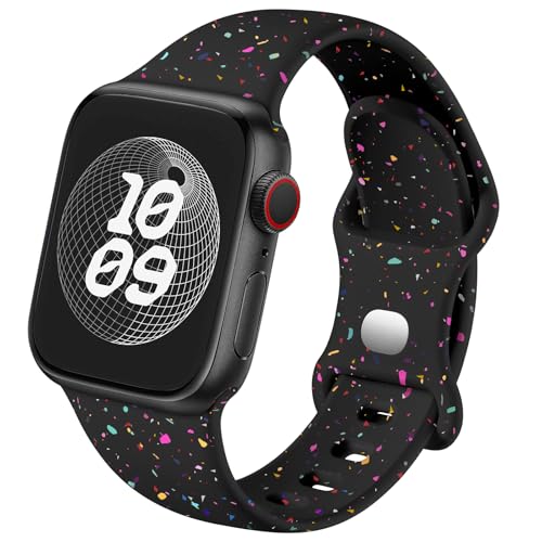 Epova Silikon Armband Kompatibel mit Apple Watch Armband 40mm 41mm 42mm 38mm, Weiches Atmungsaktiv Recyceltes Kunststoff Ersatz Sportarmband für iWatch SE Series 10 9 8 7 6 5 4 3 2 1, Schwarz Epova Silikon Armband Kompatibel mit Apple Watch Armband 40mm 41mm 42mm 38mm, Weiches Atmungsaktiv Recyceltes Kunststoff Ersatz Sportarmband für iWatch SE Series 10 9 8 7 6 5 4 3 2 1, Schwarz von Epova