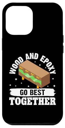 Epoxid-Holzbearbeitung: Holz und Epoxid Hülle für iPhone 12 Pro Max von Epoxy Woodworking Designs For Resin Furniture Art