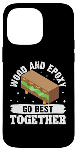 Epoxid-Holzbearbeitung: Holz und Epoxid Hülle für iPhone 14 Pro Max von Epoxy Woodworking Designs For Resin Furniture Art