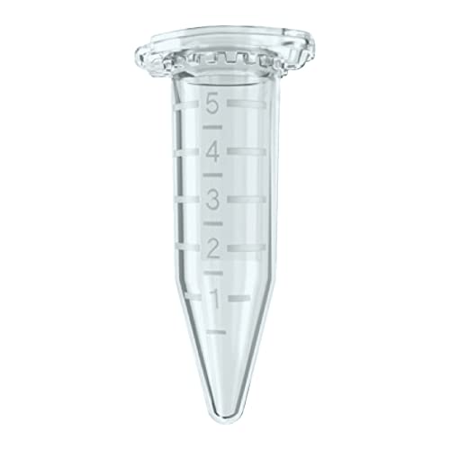 Eppendorf 2-0293 Quality Nicht Steril Tubes mit Schnappverschluss, 5ml Kapazität, 60mm Höhe, Transparent, 200 Stück von Eppendorf