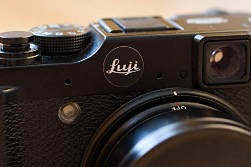 3x EppoBrand Fuji Aufkleber für Fujifilm X Series X10 X20 X30 X-Pro2 X-e2s Leica M Digital & Analog Kamera, Rot/Schwarz, 3 Stück, schwarz von EppoBrand